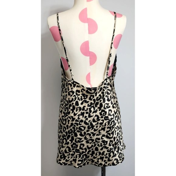 Women's Vintage Intimate Essentials Leopard Open Front Nighty Cami Medium Sexy - Picture 6 of 11